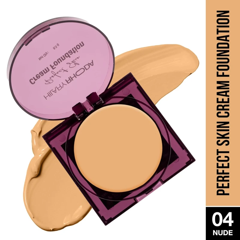 Hilary Rhoda Perfect Skin Cream Foundation | Buildable Coverage & Lightweight | Waterproof & Matte Finish | Blendable Foundation - 8.5g (Nude - Shade 04) thumbnail 2